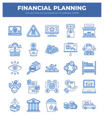 Financial Planning Icons. A Comprehensive Guide to Financial Management