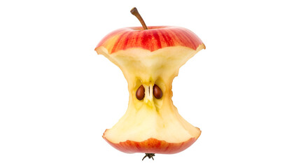 Bitten Apple Core with Seeds fruit food