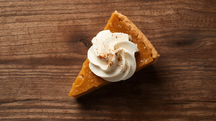 Fresh white meringue dessert on wooden table closeup