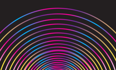 Rainbow Arching Lines Gradient abstract background