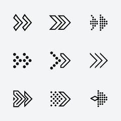 Left direction arrow icons.