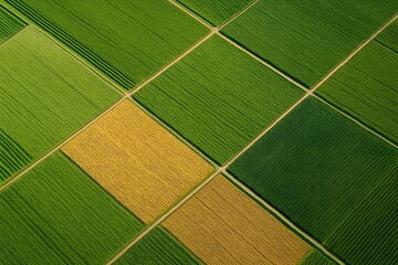 aerial view of geometric farmland patterns during daytime
