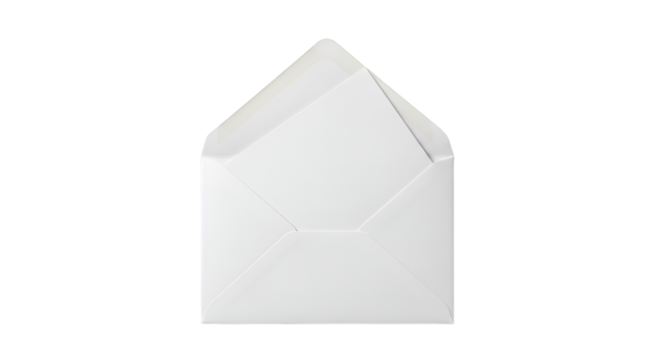 Open White Envelope with Blank Paper Insert graphic