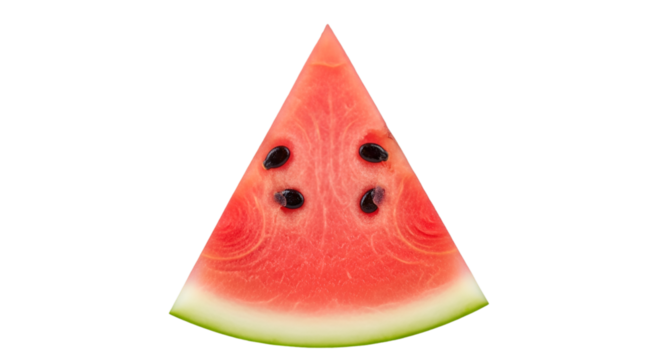 Slice of Watermelon With Seeds on Black Background