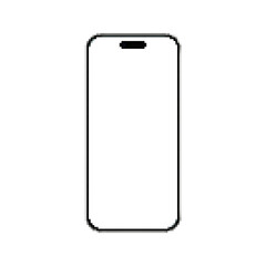 Modern Mobile Phone Outlined for App and UI Mockups