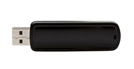 Usb flash drive on the white background