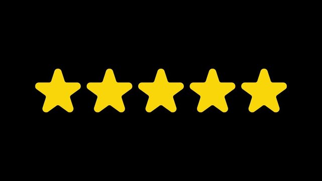 Minimalist 5 stars rating animation
