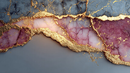 Luxurious marble and gold abstract background with clean, minimal composition. design features elegant textures and rich colors