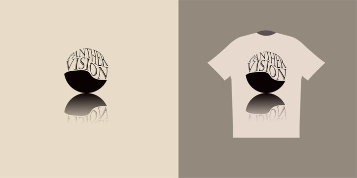 "PANTHER VISION" Modern Streetwear Tee Design 👁️&zwj;🗨️ | Bold Graphics, Reflective Style & Branding | Editable AI Vector Dual Color Print Ready.