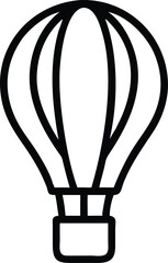 one line hot air balloon silhouette 