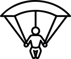 paraglider white background