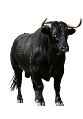 bull on the white back round