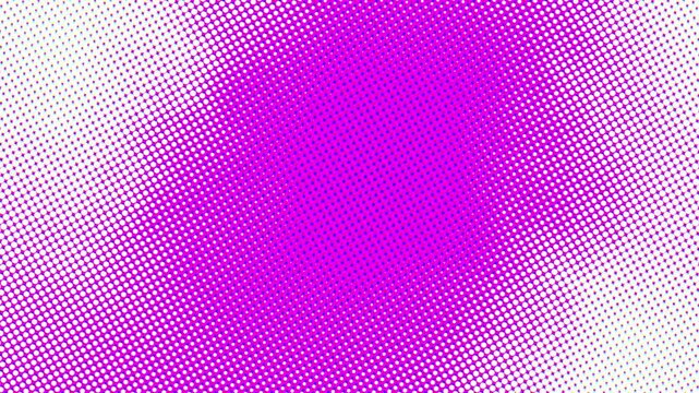 Vibrant magenta halftone pattern fading on white background
