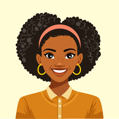 Black woman smiling portrait