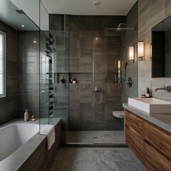 Luxury Home Interior with Minimalist Bathroom Design