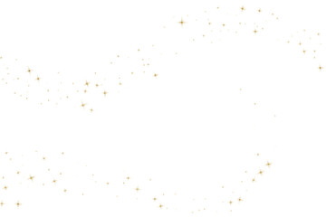 Fototapeta premium Sparkling abstract star cluster and dust trails isolated on transparent background