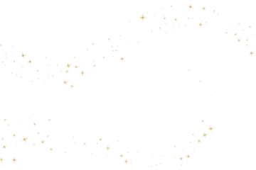 Sparkling abstract star cluster and dust trails isolated on transparent background