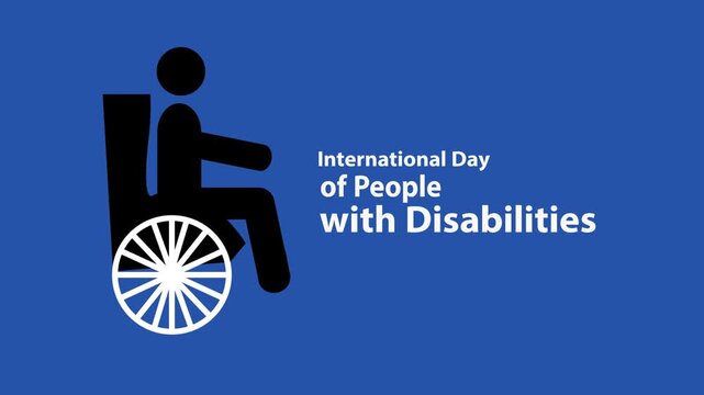 international day of persons with disabilities 4K motion video animation.