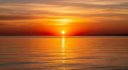 Fototapeta premium Golden Reflection on Water at Blue Hour
