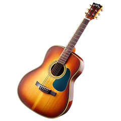 Obraz premium Acoustic guitar with a sunburst finish