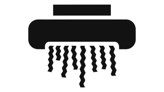 Black and icon of a shredder
