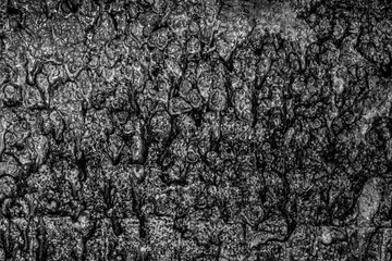 Mineral texture on lime kiln wall in black and white