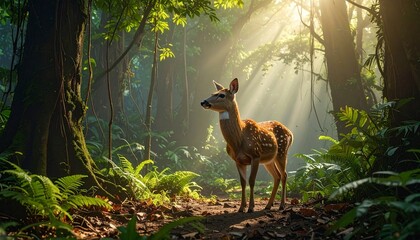deer in the woods