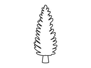 Hand Drawn Christmas Tree Silhouette
