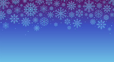 Christmas frame background with falling snowflakes. Vector illustration