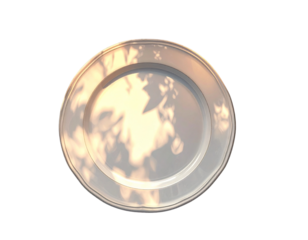 Abstract glowing light patterns on a round surface with dark background