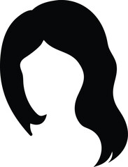 woman hairstyle logo silhouette
