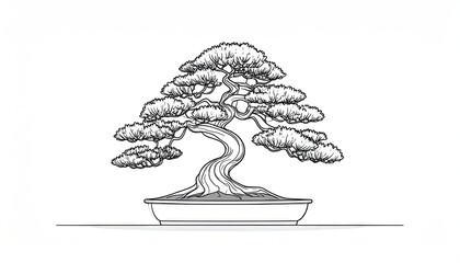 Cartoon Tree Growing Books Instead of Leaves Vector Illustration on White Background