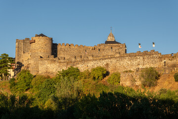 views of the Ponferrada castle, El Bierzo region, province of Leon