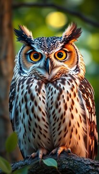 A hoot of fun! This owl gives a cheeky wink, a friendly face from the woods offering a secret,  woods,  bird