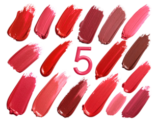 Collection of rich, varied red and pink swatches