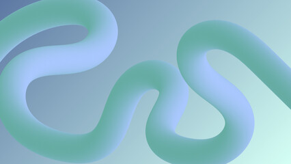 Abstract 3D Soft Turquoise Wavy Line Gradient Background Design