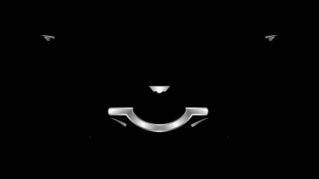 silver shining frame shield design motion graphic collection with alpha channel