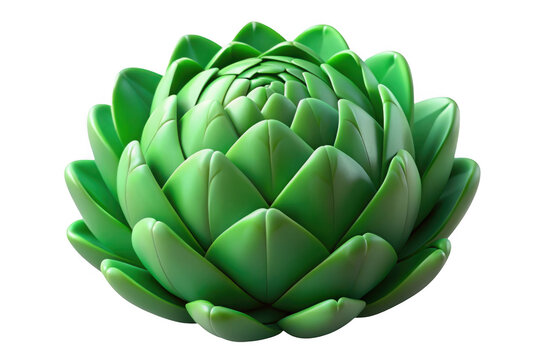High-resolution green artichoke vegetable image for culinary design, healthy eating, and nutritional content visuals isolated on transparent background