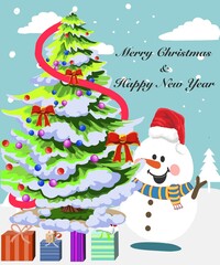 christmas tree with gifts