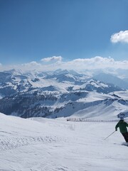 Skiing in the Austrian Alps 