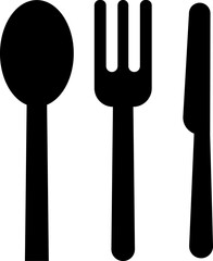 Knife Fork Spoon Icon Cutlery Vector Illustration