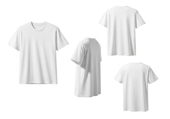 Blank white t shirts for mockups apparel design customization fashion transparent background