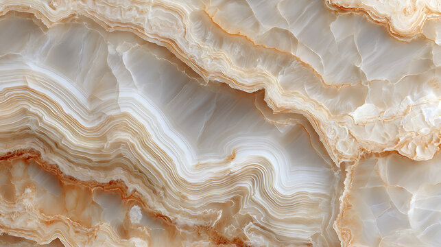 Creamy beige and white veined stone texture with warm amber highlights marble onyx
