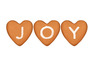 Joy word- art. Card, poster elements for design