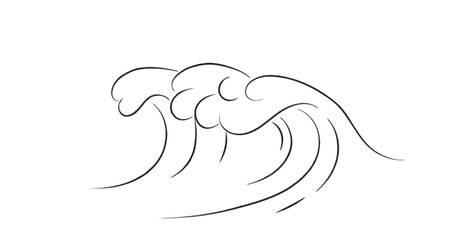 Wave line art
