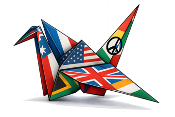 British Union Jack symbol vector illustration with UK flag font