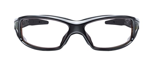 Futuristic black eyewear with technology
