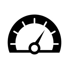 Simple Analog Gauge Dial Industrial Equipment Symbol Icon Line Art Vector illustration