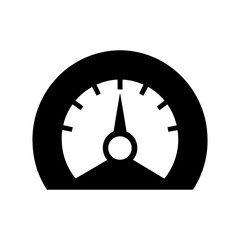 Minimal Analog Dial Pressure Gauge Engineering Device Icon Line Art Vector illustration