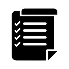 Minimal Task List Paper Document Checklist Symbol Icon Line Art Vector illustration